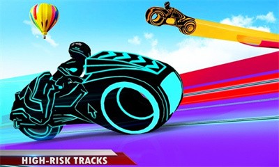 霓虹赛车坡道Light Bike Stunt截图33