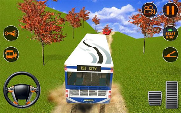 旅游巴士山司机运输游戏说明