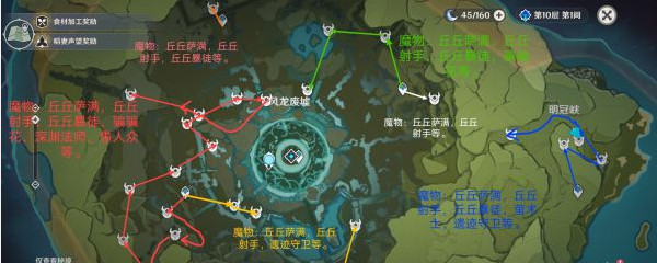 原神2.0版本全图刷怪路线攻略大全